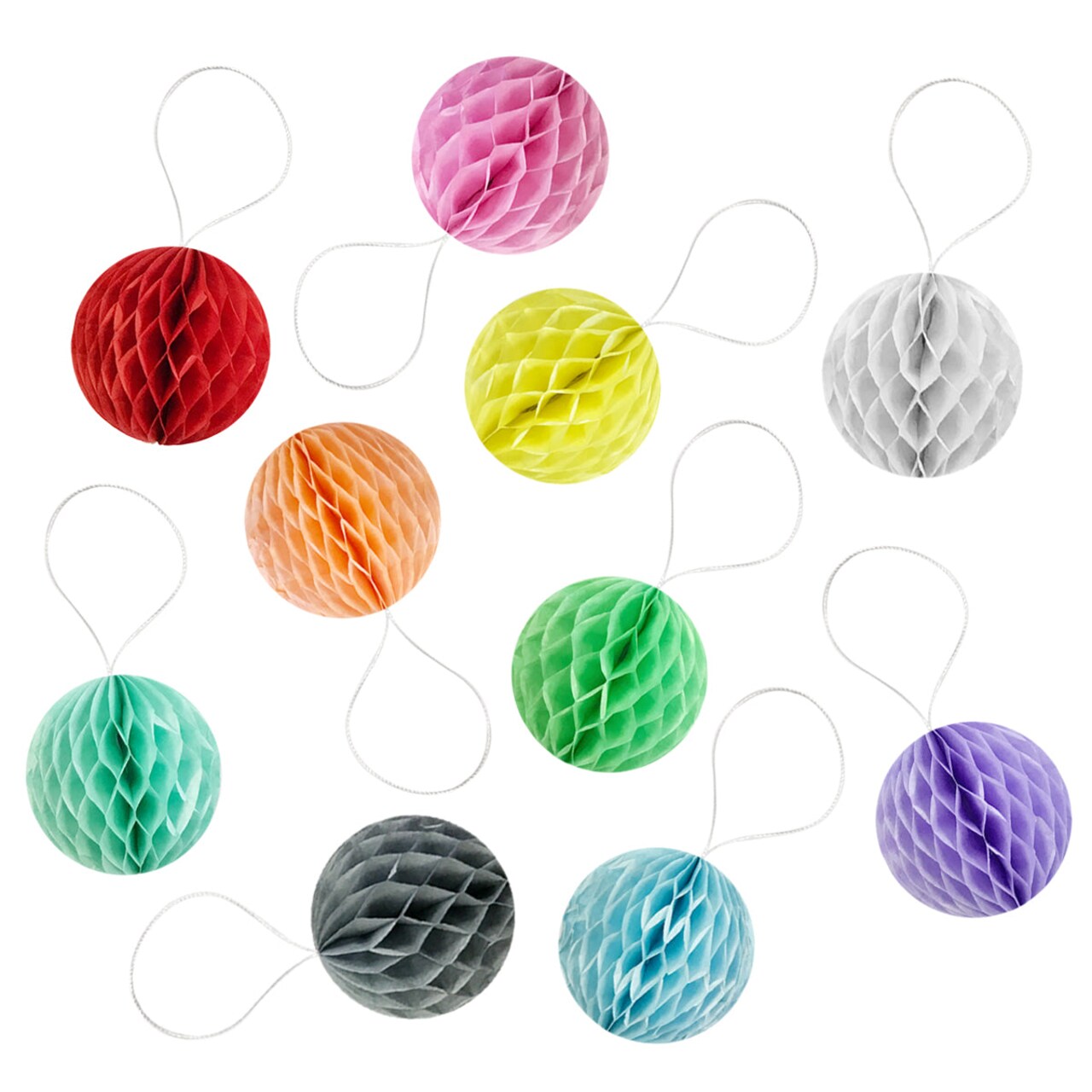 Wrapables Mini Honeycomb Ball Party Decorations for Weddings, Birthday Parties, Baby Showers and Nursery Decor (Set of 10), 2"